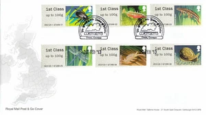 (62837) GB FDC Post & Go Ponds Freshwater Life Trains of Wales Tywyn 2013 - Foto 1 di 1