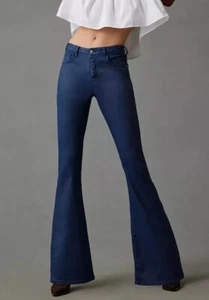 NWT Anthropologie - Pilcro 'The Icon' Coated High-Rise Flare Jeans size 29x26 - Picture 1 of 11