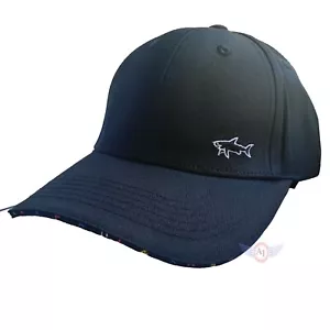 Paul & Shark Black sport Baseball Cap flat Premium Hat Men Originals - Picture 1 of 7