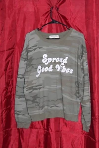 Wound Up Sweatshirt "Spread Good Vibes" Light Camo Größe L Damen - Bild 1 von 3