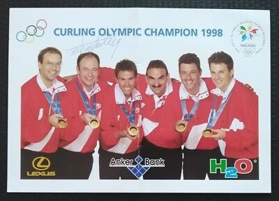B424 Curling Olympique Champion 1998 Autogrammkarte 1 x original signiert - Bild 1 von 2