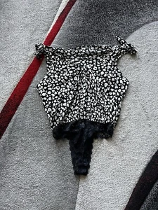 Intimately Free People Bare It All Bodysuit women size medium black animal print - Picture 1 of 4