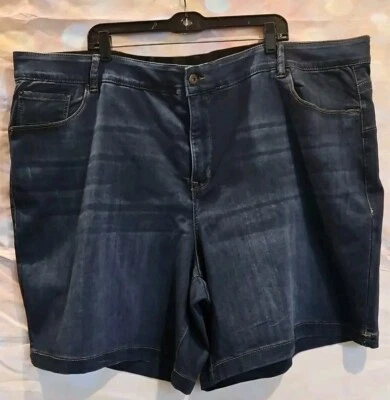 Pantalones cortos de mezclilla Ashley Stewart para mujer talla grande 34 nuevos sin etiquetas Foto 1 de 4