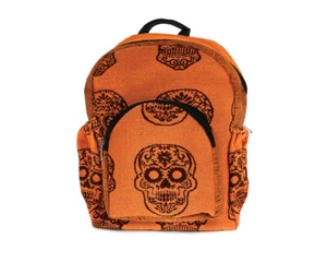 Day of the Dead Sugar Skull Small Cushioned Backpack Daypack Purse Handmade Bags - Picture 1 of 10