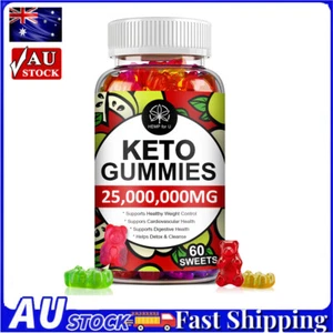 60pcs Keto BHB Gummies Advanced Ketone Fat Burner ACV Weight Loss Supplement - Picture 1 of 9