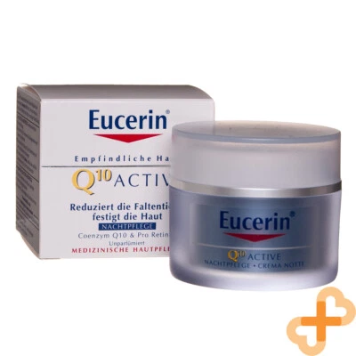EUCERIN Q10 ACTIVE Night Face Cream Anti Wrinkle 50ml Firming Sensitive Skin - Image 1 of 4