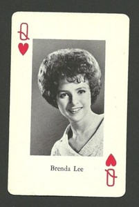 Brenda Lee Vintage 1960s Pop Rock Music Playing Card