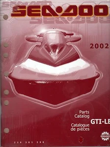 2002 SEA DOO WATERCRAFT GTI-LE PARTS MANUAL NEW P/N 219 301 290 (222) - Picture 1 of 1