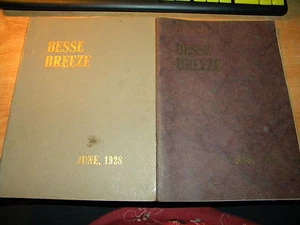 2 ANNUAIRES VINTAGE 1926 & 1928 BESSE BREEZE LYCÉE ALBION MAINE - Photo 1/12