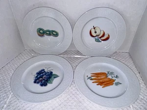 Royal Worcester Somerset Classic Gorgeous Fruits pattern set of 4 salad plates - Picture 1 of 18
