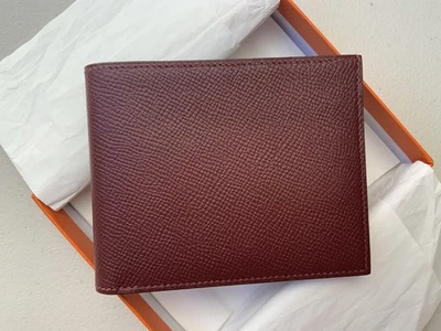 Auténtico Nuevo en Caja Hermes Citizen Twill Compacto Tarjetero Hombre Cartera Foto 1 de 4