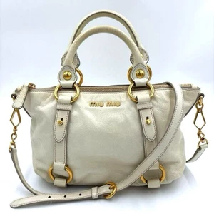MIU MIU Hand Bag Leather Vintage Y2K Shoulder Strap Used free shipping Japan - Picture 1 of 11