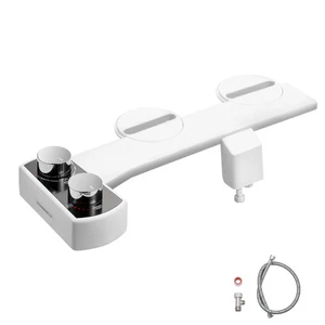 Bidet Attachment for Toilet Non-Electric Dual Nozzles Adjustable Pressure - Imagen 1 de 12