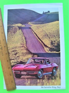 1964 CHEVROLET CORVETTE 8-pg FARBKATALOG Prospekt CABRIOLET Stingray COUPE - Bild 1 von 6