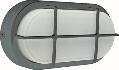 as-Schwabe LED Wandleuchte Oval 7W 680lm Außenleuchte IP65 Kellerlampe 4000K - Bild 1 von 4