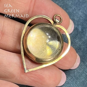 Colgante Burbuja MEMENTO Corazón Emerson Oro Laminado 10k. ¡Abre! 1,5" - Imagen 1 de 11