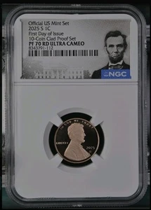 2025 S Lincoln Cent 1C NGC PF70 RD Ultra Cameo First Day Of issue FDI Penny % - Picture 1 of 2