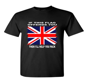 Camiseta Bandera del Reino Unido Bandera de la Unión Union Jack Usar Con Orgullo Divertido Gráfico Patriótico - Imagen 1 de 2