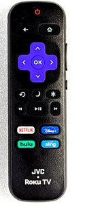 New JVC Roku TV Remote Control - Shortcut Apps Netflix - Disney - Hulu - Sling - Picture 1 of 1