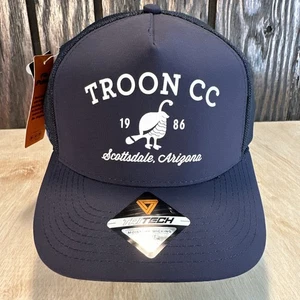 Cappello da golf Troon CC Pukka UPF 30 cappello blu navy Country Club Scottsdale Arizona NUOVO - Foto 1 di 14