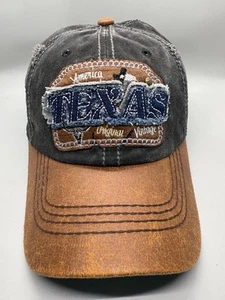 Texas Cap Mütze Damen verstellbar distressed schwarz braun Polyester Baumwolle - Bild 1 von 7