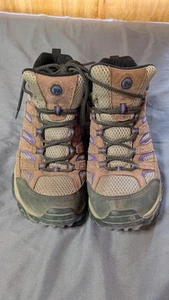 Merrell Moab 2 Mid Purple Suede Mesh Hiking Boots Shoes Size 9.5 Women’s J06050 - Picture 1 of 8