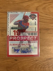 TayShaun Walton 2024 Prospect Edition Prospect Ticket Red Power Prizm Auto /99 - Bild 1 von 2