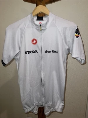 Castelli Mens XL Cycling Jersey Short Sleeve Full Zip STRAVA Gran Fondo Scorpion - Image 1 of 4