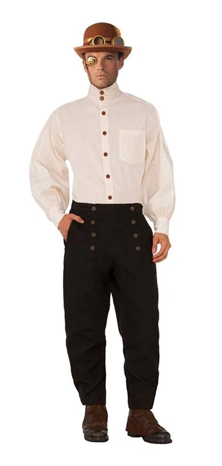 Steampunk Beige Long Sleeve Adult Costume Shirt - Image 1 of 1