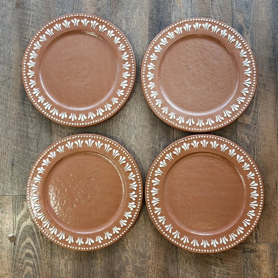 Conjunto de 6 pratos carregador de grés Pottery Barn pão de gengibre feriado Natal NOVO - Imagem 1 de 1