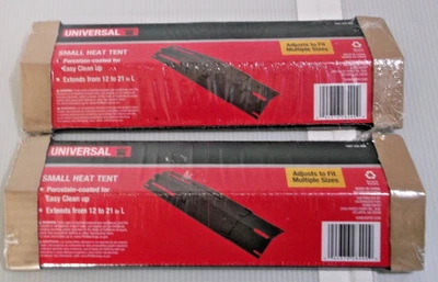 2 pequenas tendas térmicas pretas 12"-21" porcelana revestida - grelha a gás - lacrada - Imagem 1 de 2