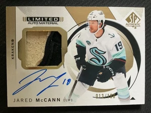 Jared McCann 2024-25 UD SP Authentic Limited Material Auto Card #013/100 - Picture 1 of 1