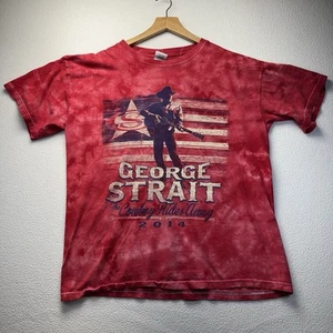 George Strait 2014 The Cowboy Rides Away Tour Tie Dye T- Shirt Size Large - Picture 1 of 7