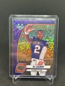 2024 Bowman University Chrome - DJ Lagway #63 Purple Mini-Diamond Refractor /375 - Picture 1 of 2