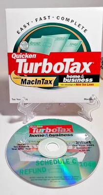 Quicken MacInTax 2001 Tax Year-TurboTax MacIntosh Home & Business CD-IRS-E-File - Image 1 of 4