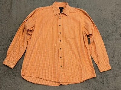 Cambridge Classics Shirt Men's XLT Tall Orange Check Gingham Long Sleeve Button - Image 1 of 4