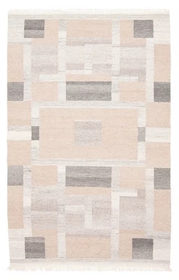 Vintage Hand Woven Traditional Kilim Rug 5'0" x 8'2" Oriental Wool Carpet - Image 1 of 4