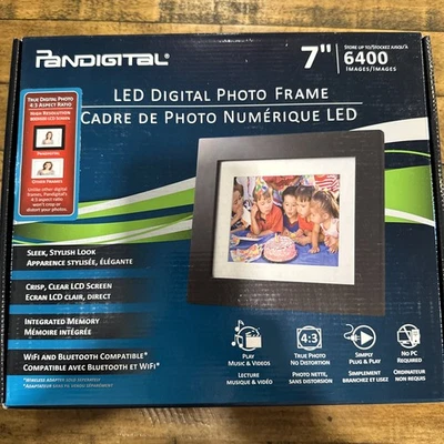 Pandigital Digital Photo Frame 7" 1 GB Internal Memory Up To 6400 Images -NIB - Image 1 of 4