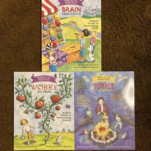 LOT Autism Books Dawn Huebner, PhD What to Do When You Worry OCD Temper Anxiety - Picture 1 of 11