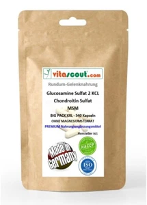 Glucosamine Sulphat 2 KCL - Chondroitin Sulphat - MSM - 540 Kapseln - Bild 1 von 6