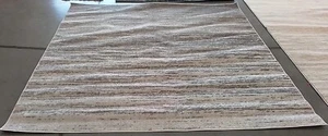 IVORY SLVR 7'-0" x 7'-0" Pulled Thread Rug Reduced Price 1172768063 ADR113B-7SQ - Picture 1 of 4