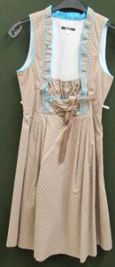 Vestido tradicional señora marrón punteadas con turquesa talla 38 de Esmara - Imagen 1 de 2