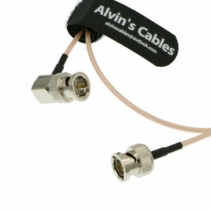 for Blackmagic RG179 Coax Double BNC Right Angle Cable for BMCC VIDEO CameraSYNC - Picture 1 of 11