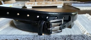 Express Herren Gürtel glänzend schwarz Neu mit Etikett Größe 30/32 - Bild 1 von 4