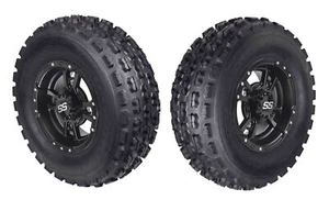 Kit de llantas delanteras MASSFX 22x7-10 ATV y 10x5 4/156 negras 22x7x10 (paquete de 2) - Imagen 1 de 4