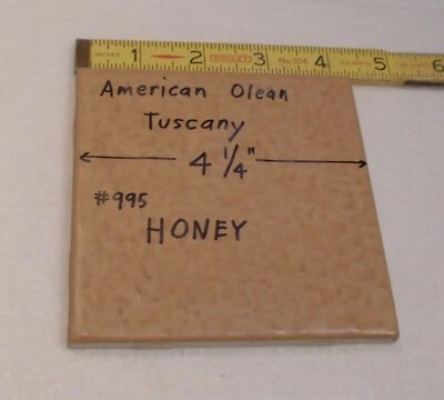 1 件 蜂蜜 - 浅棕色:凹凸陶瓷瓷砖托斯卡纳 American Olean 4-1/4 出品 — 第 1/4 张图片