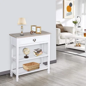 Wood Console Table Entryway Sofa Accent Hallway Living Room Furniture w/ Drawer - Picture 1 of 11