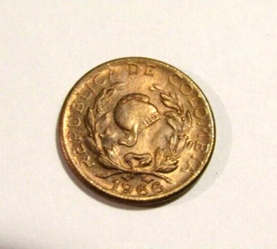 Colombia 1966 1 Centavo Bronze unc Coin - Image 1 of 4