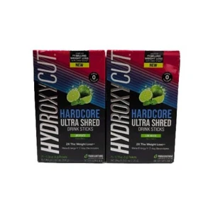 2 X Hydroxycut, Hardcore Ultra Shred Drink Sticks, Lime Mojito, 20 Sticks, 07/26 - Picture 1 of 6