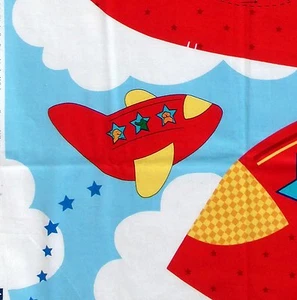 * Cranston VIP ~ SOARING SKIES ~ Stuffed Airplane Fabric Panel - 2004 - Picture 1 of 6